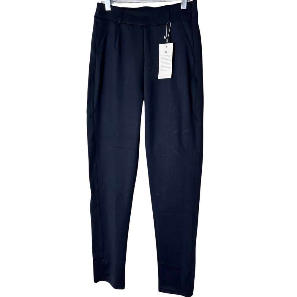 Buffbunny Collection NWT Navy Executive Side Zip Tapered Dress Pants Small